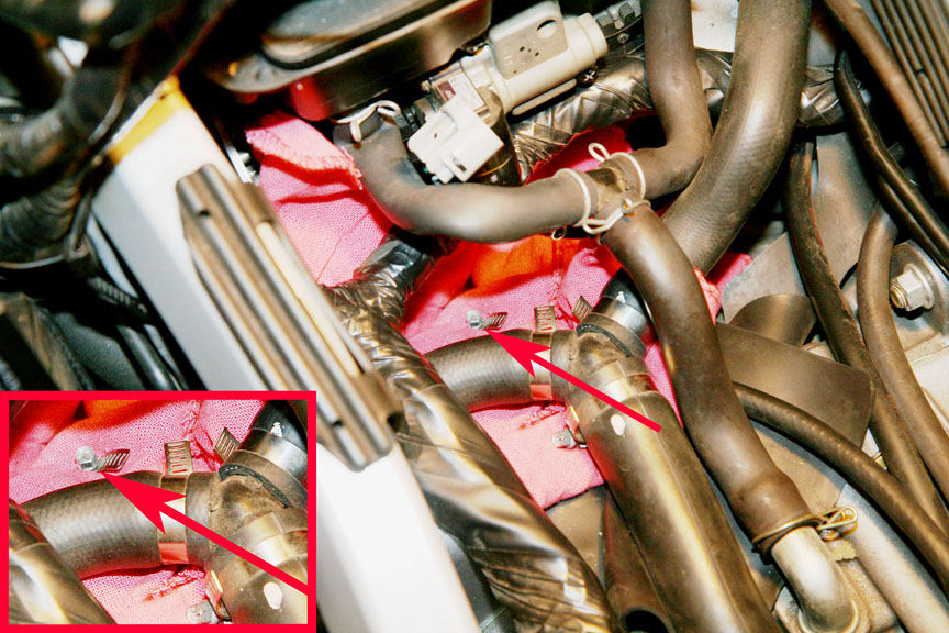 How to tighten leaking coolant hose clamps GL1800Riders